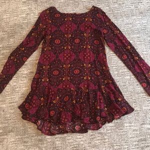 Free people long sleeve mini dress